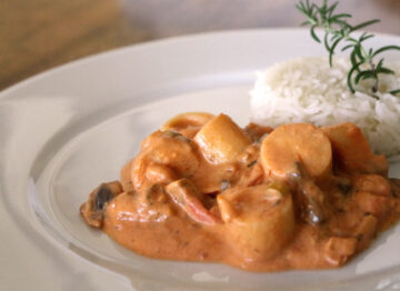 Strogonoff de Palmito (Sem Glúten)